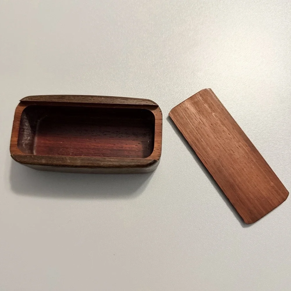Heartwood Creations Wave Marquetry Secret Box Custom Wooden Jewelry Box
